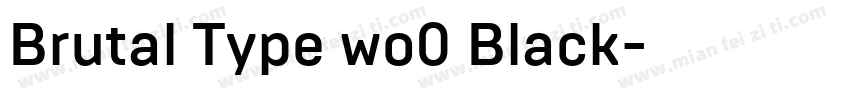 Brutal Type wo0 Black字体转换